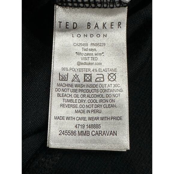 Ted Baker London Men’s Caravan 1/4 Zip Pullover Black Sz 6 lightweight modern - Picture 6 of 10